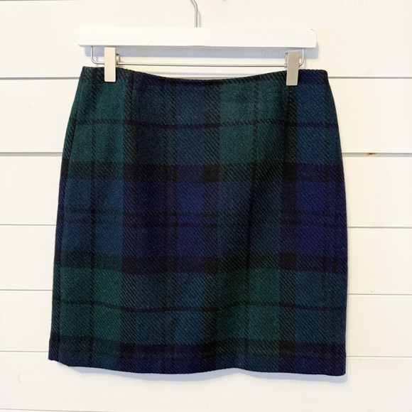 Eddie Bauer Dresses & Skirts - Eddie Bauer | Vintage Blue/Green plaid wool-blend Mini skirt Size 10